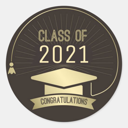 Klas van 2021 ronde sticker (Voorkant)
