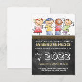 Klas van 2022 afgestudeerd aan de kleuterschool kaart (Voorkant / Achterkant)