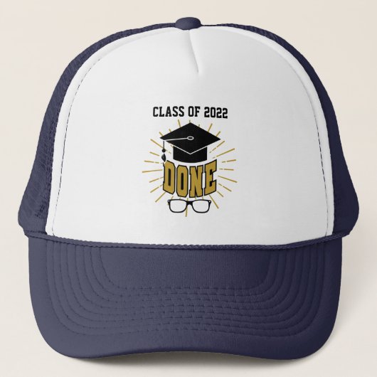 Klas van 2022 Afgestudeerd Noviteit Afstuderen Trucker Pet (Voorkant)