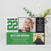 Klas van 2022 hoop en vertrouwen groen kaart (Staand voorkant)