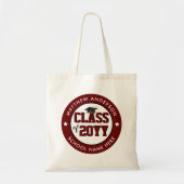Klas van 2023 Bordeauxrood Afgestudeerd Afstuderen Tote Bag (Voorkant)