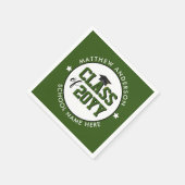 Klas van 2023 Forest Green Afstudeerfeest Servet (Hoek)