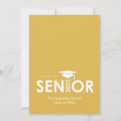 Klas van 2023 Gouden Afstuderen Aankaartkaart Kaart (Achterkant)