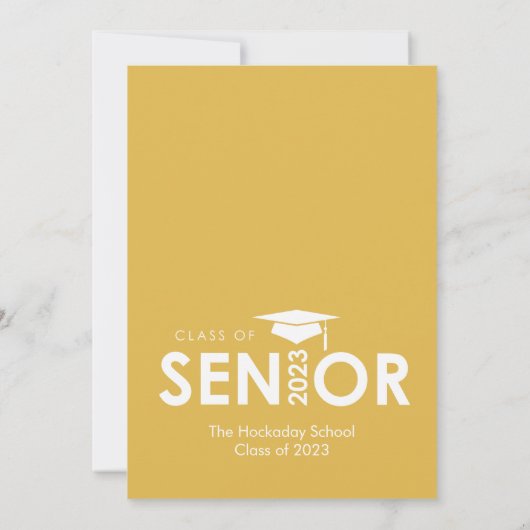 Klas van 2023 Gouden Diploma Uitnodigingskaart Kaart (Achterkant)