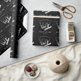 Klas van 2023 Jullie Hebben Het Gemaakt Zwart Wit  Cadeaupapier