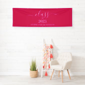 Klas van 2023 Roze Minimalistische Afstuderen Spandoek (Insitu)