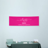 Klas van 2023 Roze Minimalistische Afstuderen Spandoek (Beurs)