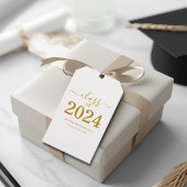 Klas van 2024 Gouden Script Afstuderen Cadeaulabel