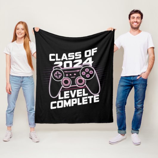 Klas van 2024 Niveau Voltooid Afstuderen Fleece Deken (In situ)