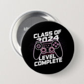 Klas van 2024 Niveau Voltooid Afstuderen Ronde Button 7,6 Cm (Voorkant /achterkant)
