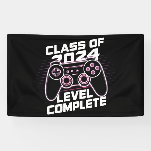 Klas van 2024 Niveau Voltooid Afstuderen Spandoek (Horizontaal)