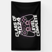 Klas van 2024 Niveau Voltooid Afstuderen Spandoek (Verticaal)