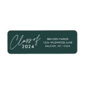 Klas van 2024 Script Afstudeer Retouradres Etiket (Voorkant)