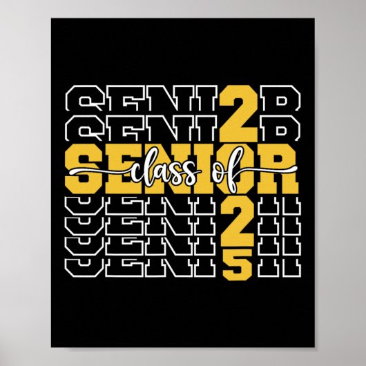 Klas van 2025 Afgestudeerd 2025 Terug naar school Poster (Voorkant)