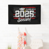Klas van 2025 Afstudeer Amerikaanse Vlag Senior 20 Spandoek (Insitu)