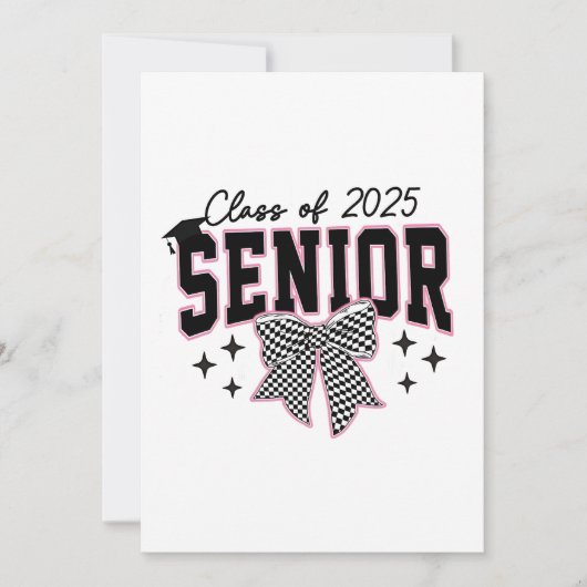 Klas van 2025 Afstudeerplechtigheid Senior Bow Coq Aankondiging (Voorkant)