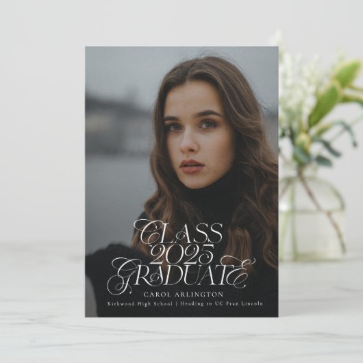 KLAS VAN 2025 AFSTUDEREN middelbare school afstude Aankondiging (Staand voorkant)