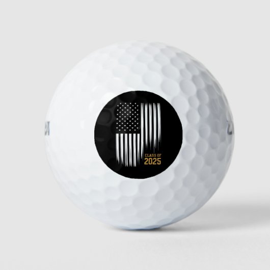 Klas van 2025 Amerikaanse eindexamen vlag Golfballen (Voorkant)