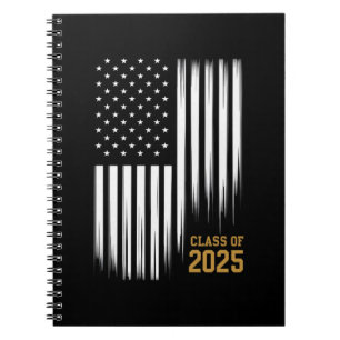 Klas van 2025 Amerikaanse vlag afstudeergeschenk Notitieboek