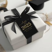 Klas van 2025 Black Gold Script Afstuderen  Cadeaulabel
