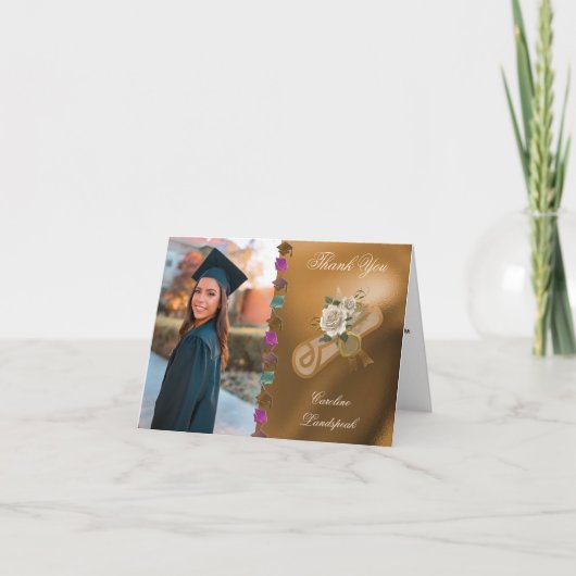 Klas van 2025, Engelse Rozen, Foto Dank U Bedankkaart (Voorkant)