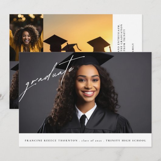 KLAS VAN 2025 High School MULTI Photo Afstuderen Aankondiging (Voorkant / Achterkant)