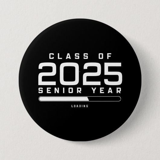 Klas van 2025 Laatste Jaar Laden Afgestudeerde 202 Ronde Button 7,6 Cm (Voorkant)