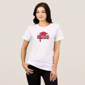 Klas van 2025 Mortel Bord Ontwerp Tri-Blend Shirt (Voorkant volledig)