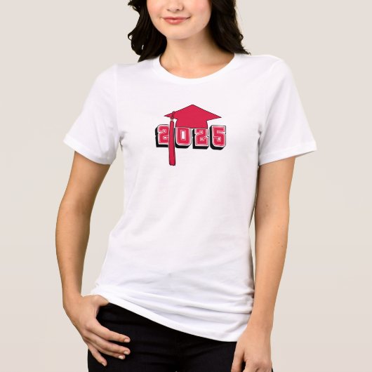 Klas van 2025 Mortel Bord Ontwerp Tri-Blend Shirt (Voorkant)