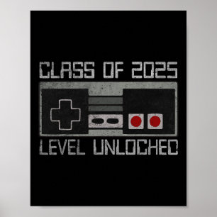 Klas van 2025 Niveau Ontgrendeld Terug naar School Poster