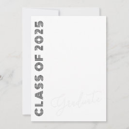 Klas van 2025 Retro Glam Foto Afstudeerfeest Kaart
