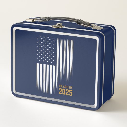 Klas van 2025 Senior Amerikaanse Vlag Afstudeercad (Voorkant)