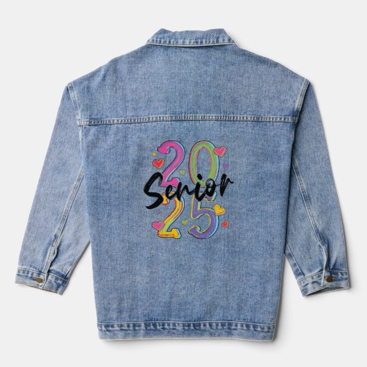 Klas van 2025 Seniorenfeest Denim Jacket (Achterkant)