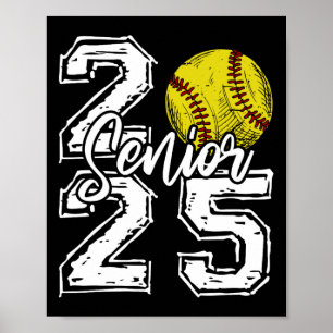 Klas van 2025 Softbal Senior 2025 Terug naar schoo Poster