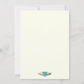 Klas van 2025 turquoise & rode bloemenrand afstude kaart (Achterkant)