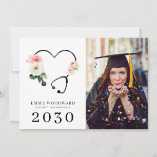 Klas van 2025 Verpleegster Afstudeerfoto Aankondig Kaart