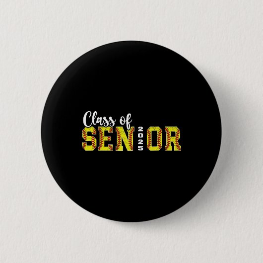 Klas van 2025 Zachte senior 2025 Afstuderen terug Ronde Button 5,7 Cm (Voorkant)