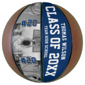 Klas van 2026 Aangepast Foto Afstudeercadeau Basketbal (Verticaal)