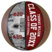 Klas van 2026 Aangepaste foto afstudeergeschenk-ma Basketbal (Verticaal)