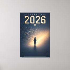 Klas van 2026 Aangepaste naam afstudeerversiering Canvas Afdruk
