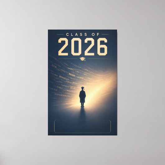 Klas van 2026 Aangepaste naam afstudeerversiering Canvas Afdruk (Voorkant)