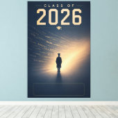 Klas van 2026 Aangepaste naam afstudeerversiering Canvas Afdruk (Insitu (Houten vloer))