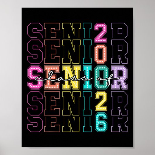Klas van 2026 Afgestudeerd 2026 Terug naar school Poster (Voorkant)