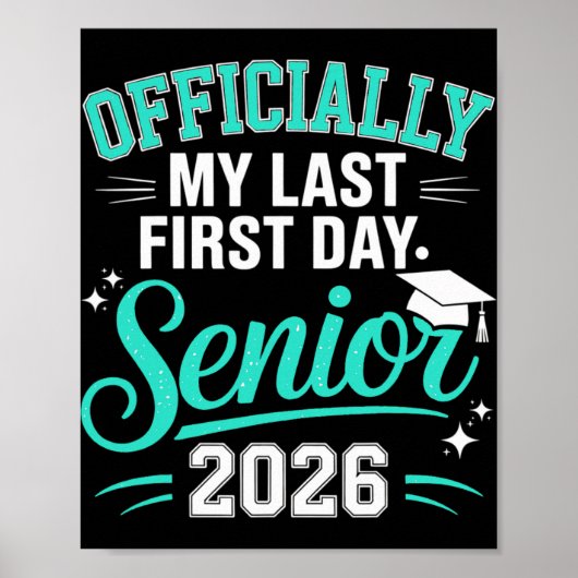 Klas van 2026 afgestudeerden laatste eerste school poster (Voorkant)