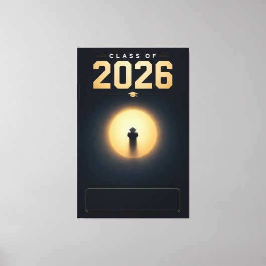 Klas van 2026 Afstudeer Geschenk Aangepaste Naam D Canvas Afdruk (Voorkant)