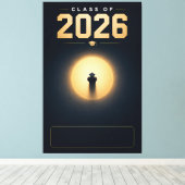 Klas van 2026 Afstudeer Geschenk Aangepaste Naam D Canvas Afdruk (Insitu (Houten vloer))