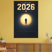 Klas van 2026 Afstudeer Geschenk Aangepaste Naam D Canvas Afdruk (Insitu (Woonkamer))