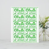 Klas van 2026 Afstudeer Groene Tag Onderschriften (Staand voorkant)