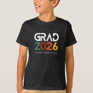 Klas van 2026 Afstudeer Retro Vintage Minimalistis T-shirt