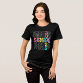 Klas van 2026 Afstudeerjaar 2026 Afstuderende Stud Tri-Blend Shirt (Voorkant volledig)